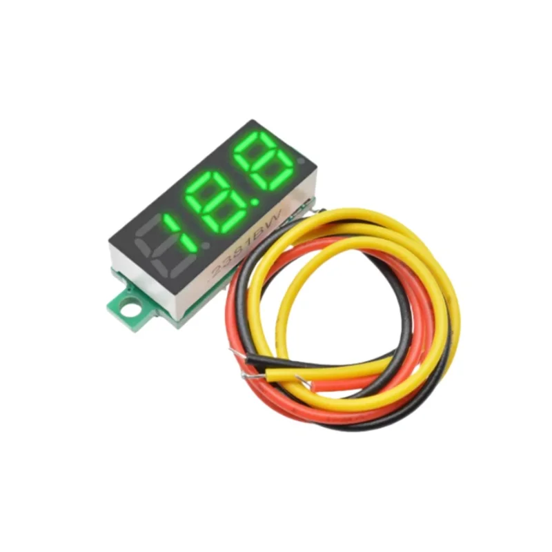 0.28-inch Ultra-Small Digital Direct Current Voltmeter Display Adjustable Range Three-Wire DC0-100V Battery Voltage Meter Module