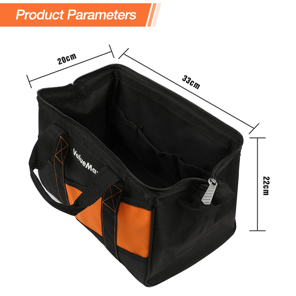 Valuemax 13inch Tool Bag Large Capacity 12 Storage Pockets for Tool Storage