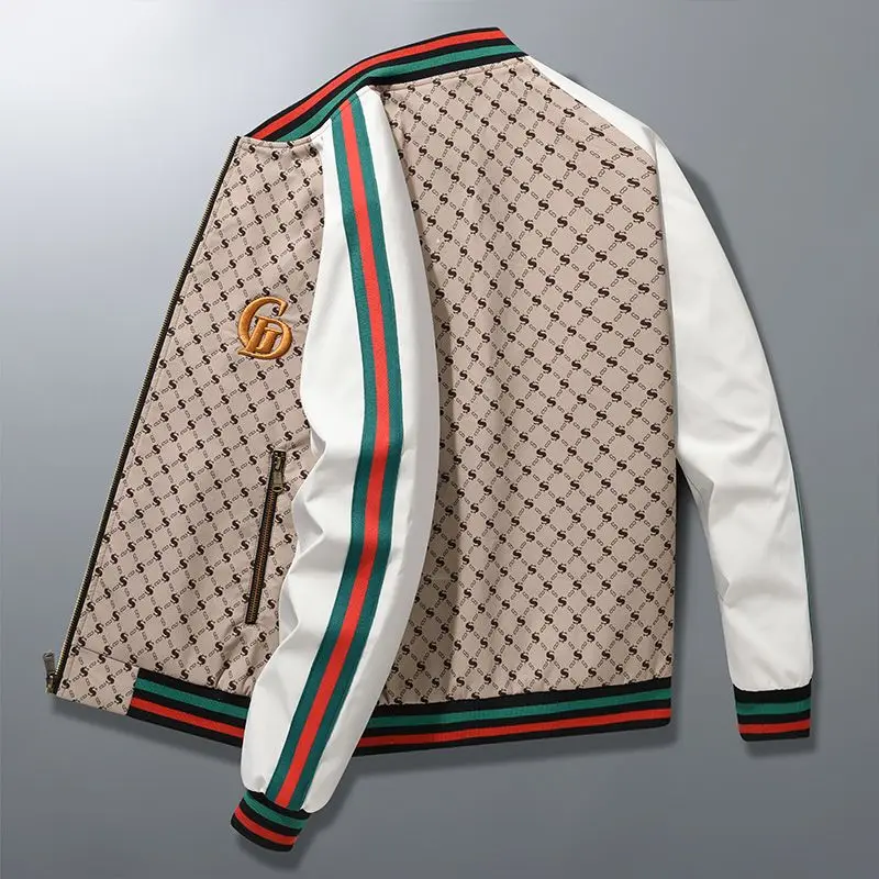 2025 New Men's Jacket Trendy Brand Baseball Jacket Spring and Autumn Edition Casual Stand Collar Pilot Jacket Men's Wear