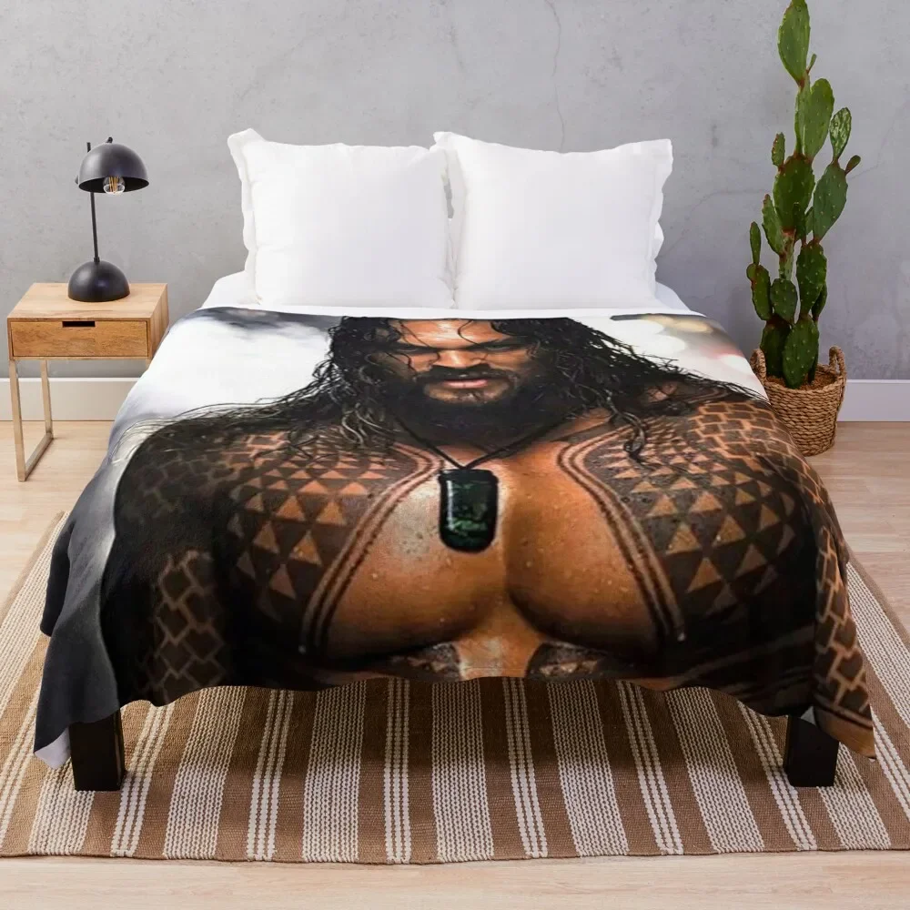

jason momoa Throw Blanket Soft Plush Plaid Personalized Gift For Decorative Sofa Decorative Sofa Blankets