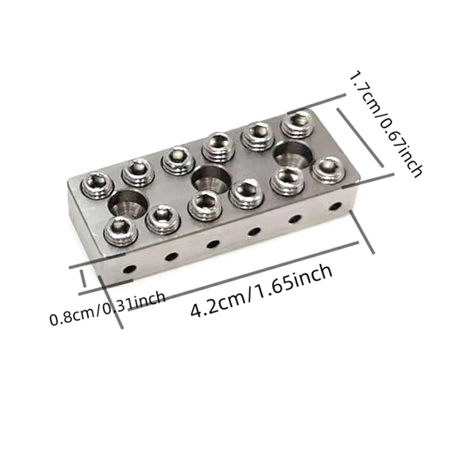

Headless Electric Guitar Bridge Fixed Bridge Top Stainless Steel Adjustment Wrench for Basic Guitar Silent Guitar Accessories