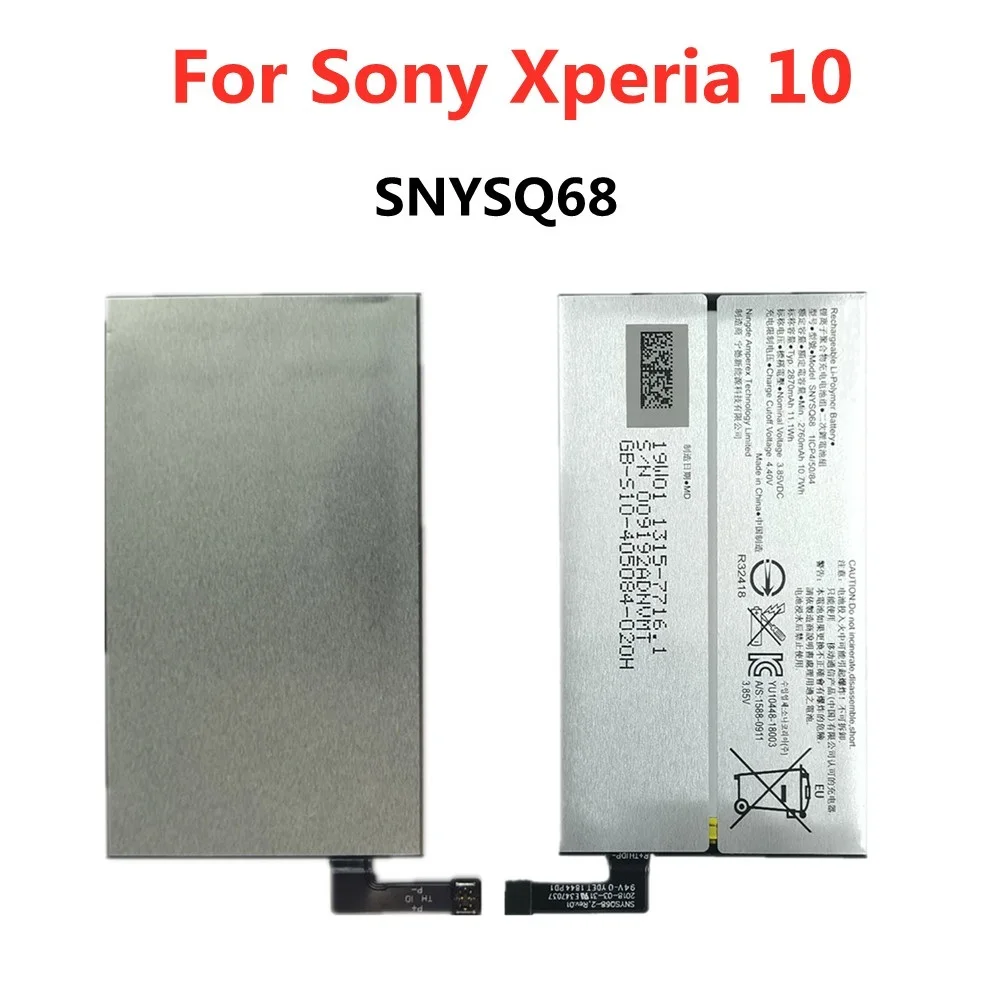 New 2870mAh SNYSQ68 Replacement Battery For Sony Xperia 10 I3113 I3123 I4113 I4193 Smart Mobile Phone Genuine Batteries