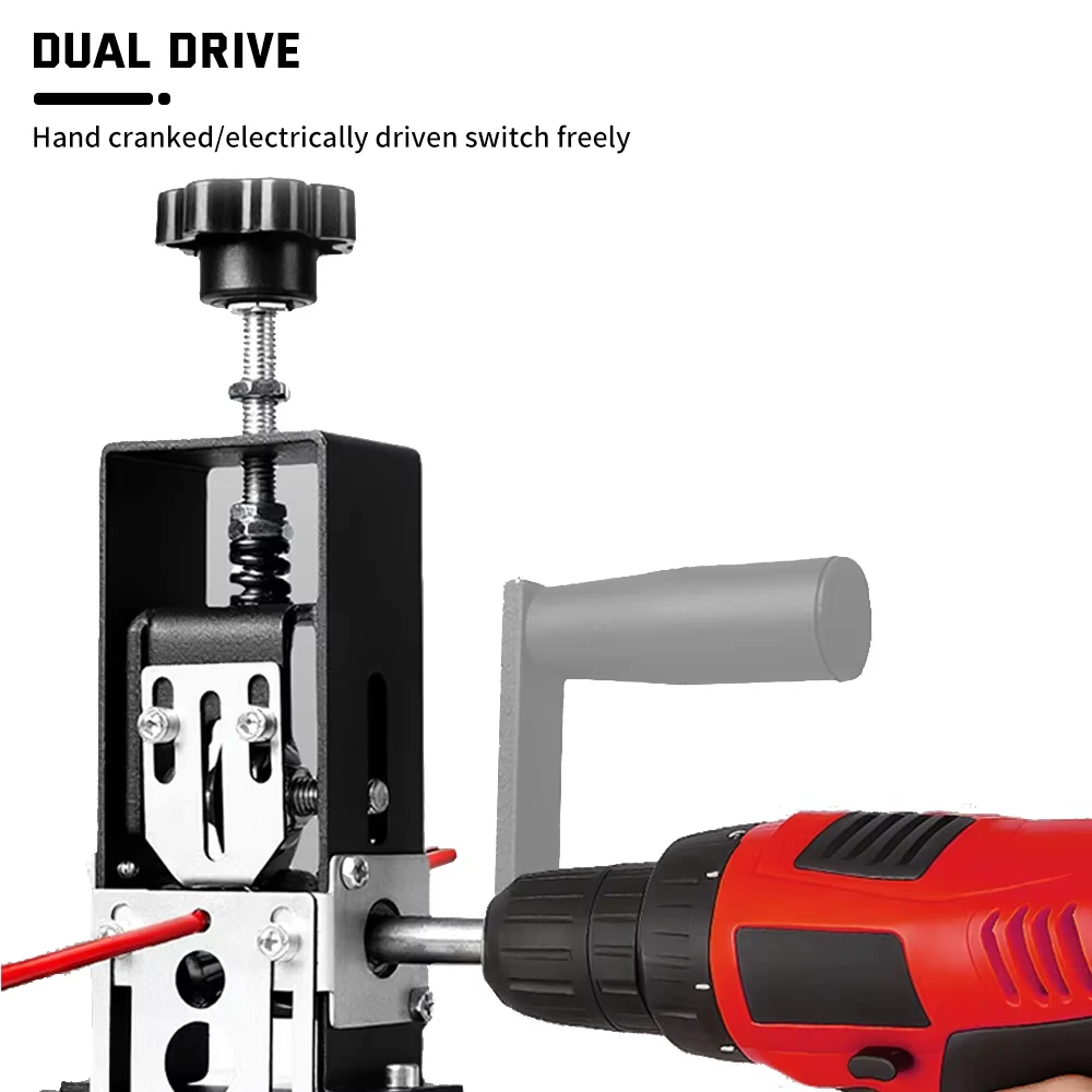 Portable Wire Stripper Manual Wire Stripping Tool 1-25mm Cable Peeling Machine with Hand Crank Electric Drill Compatibility