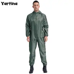 Unisex Anti-Static Dustproof Hooded Coverall Front Zipper Full-body Cover Jumpsuit Hooded Overalls Workshop Worker Spray Paint