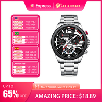 CURREN Casual Business Chronograph Waterproof Stainless Steel Watch Mens New Luxury Fashion Quartz Men wristwatch  часы мужские