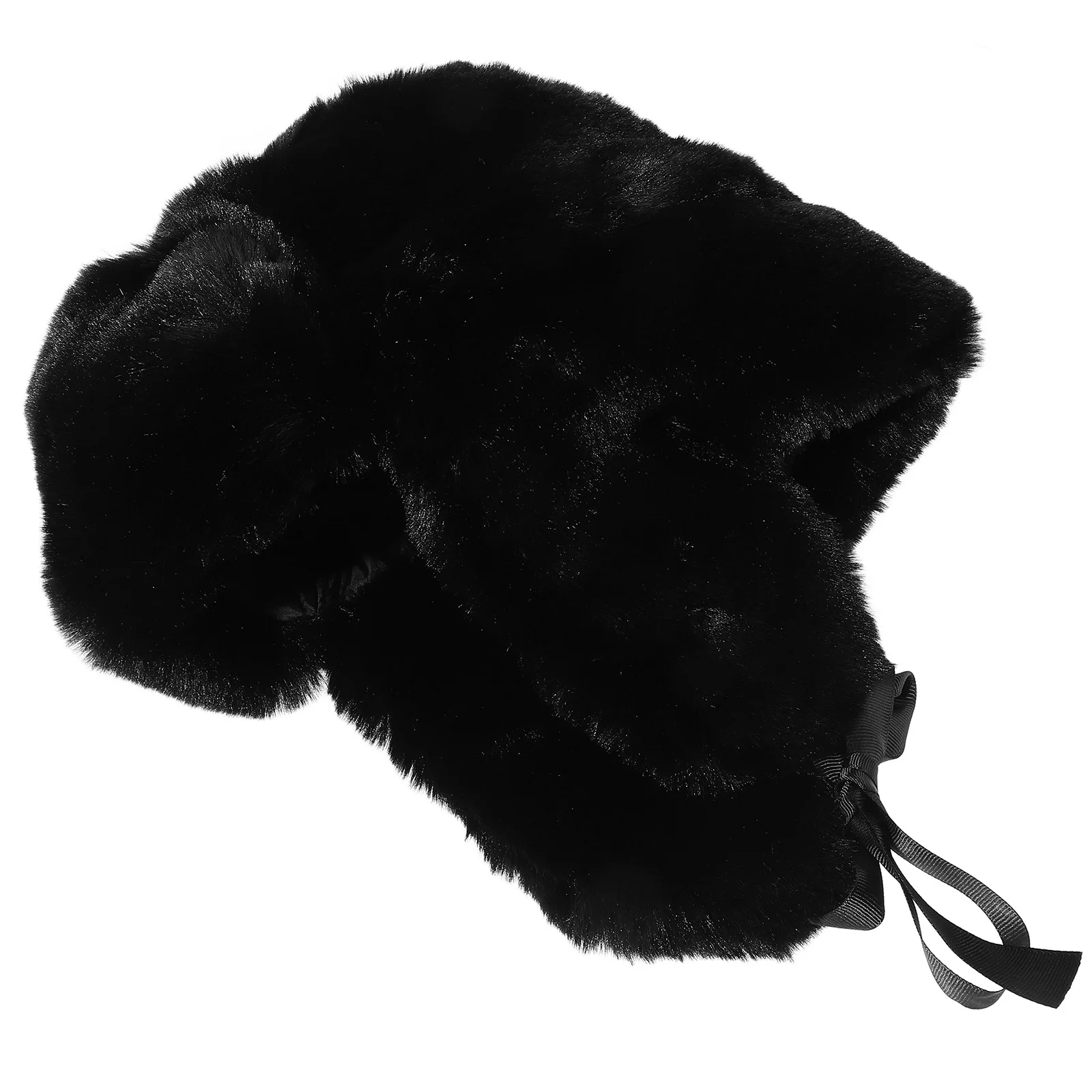 

Faux Caps Cold Weather Hat Ear Flaps Windproof Beanie Trapper with Brim