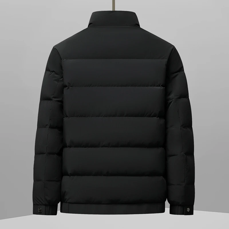 Neue Marke Weiße Ente Unten Stehkragen 2025, männer Jacke Herbst Winter Einfarbig Zipper Casual männer Unten jacke