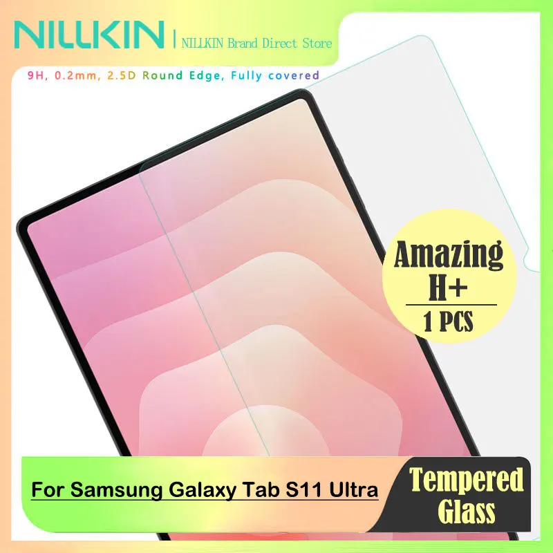 

For Samsung Galaxy Tab S11 Ultra, NILLKIN H+ Anti-Explosion 9H Glass, AGC 0.2mm Ultra Thin Film, Anti-Glare & UV Protection