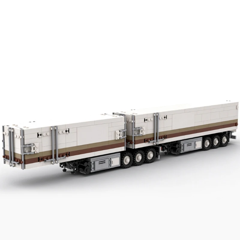 QWERT Urban Rescue Vehicles Model MOC Building Bricks Dry Van Trailers Modular Technology Holiday Gifts Assemble Toys Suit