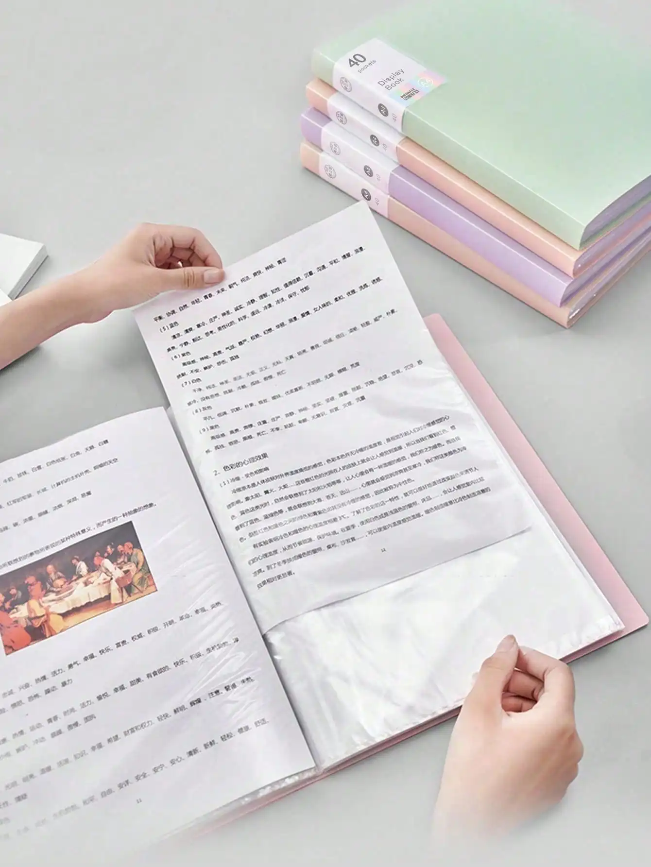 A4 Clear Insert Page File Folder, Student Specific, Exam Paper, Music Sheets, Certificate Collection, Office Document Holder, Loose-Leaf Binder,Back To School,School Supplies ss25080964158317666