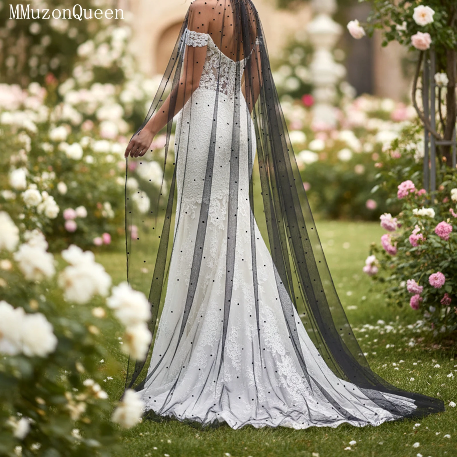 TOPQUEEN Elegant Bride Pearl Shawl Top Women Coat Black Party Dress Outerwear Indoor Wedding Accessories Customizable Vg17a image 5