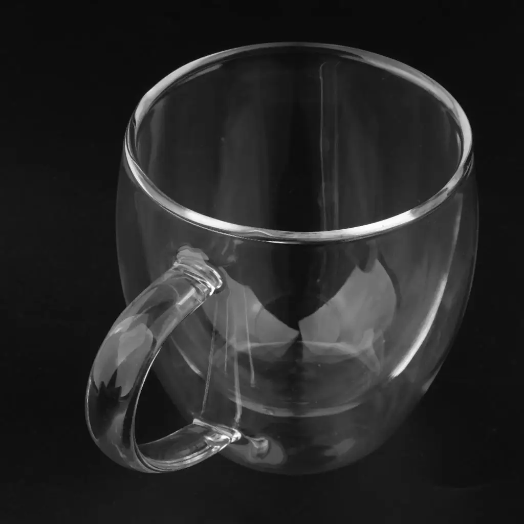 Glass Cup Double-Layer Glass Mugs 150ml for Coffee, Tea Heat Resistant