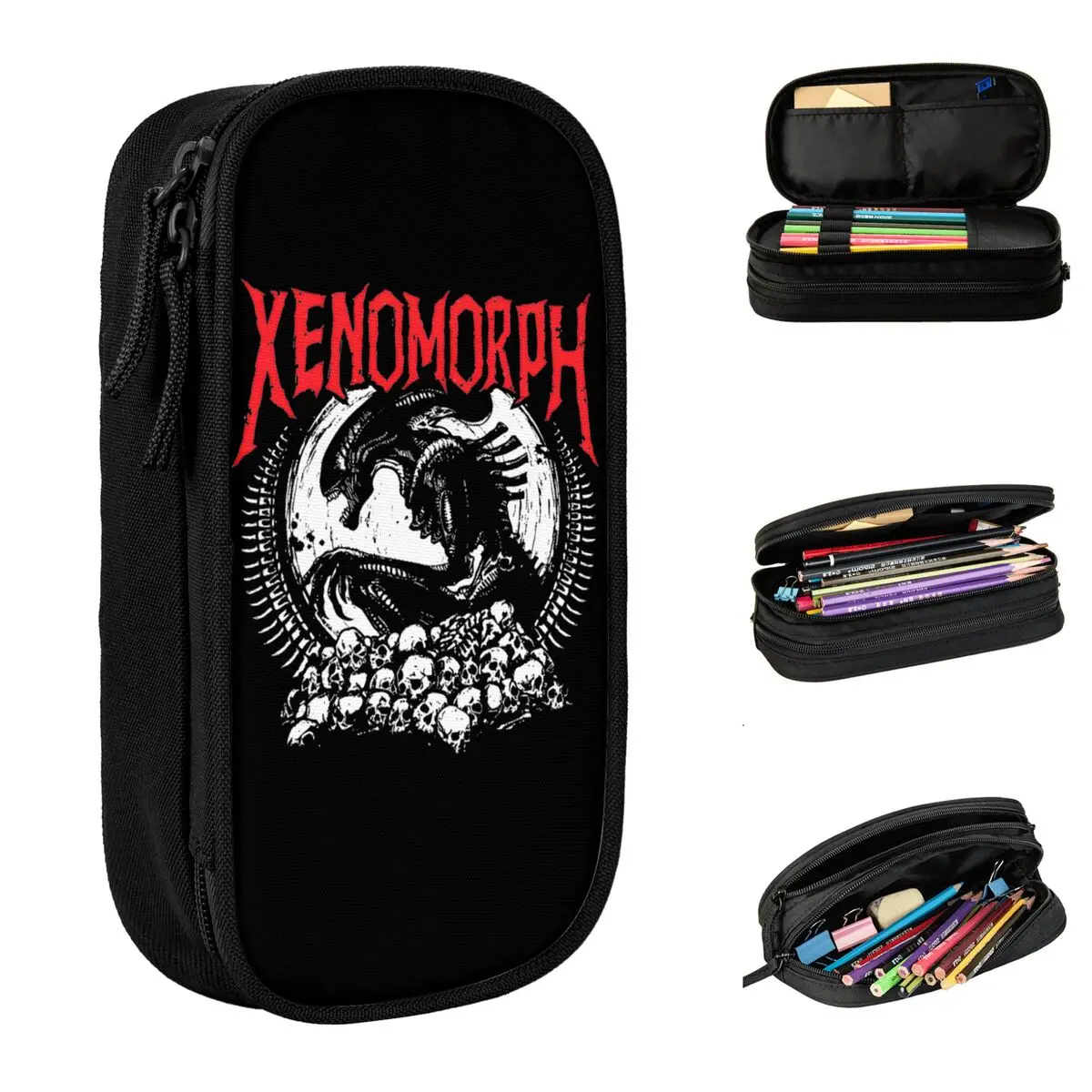 

Death Metal Xenomorph Alien Romulus Pencil Cases Cute Pen Holder Bag for Student Large Storage School Supplies Gifts Pencilcases