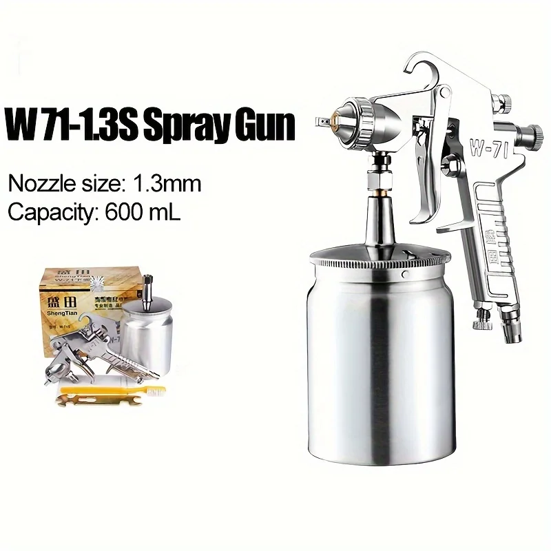 Spray Gun 600ML Pneumatic Airbrush Sprayer Professional Alloy Painting Atomizer Tool With Hopper For Painting Cars By PROSTORMER