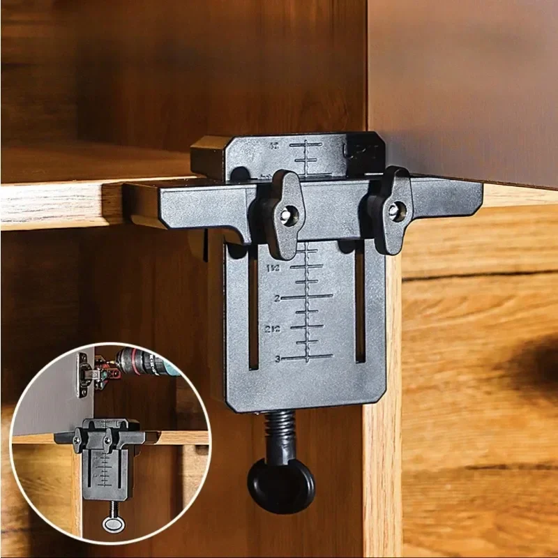 

Cabinet Door Mounting Jig ABS Plastic Easy Install Hidden Support Woodworking Tool