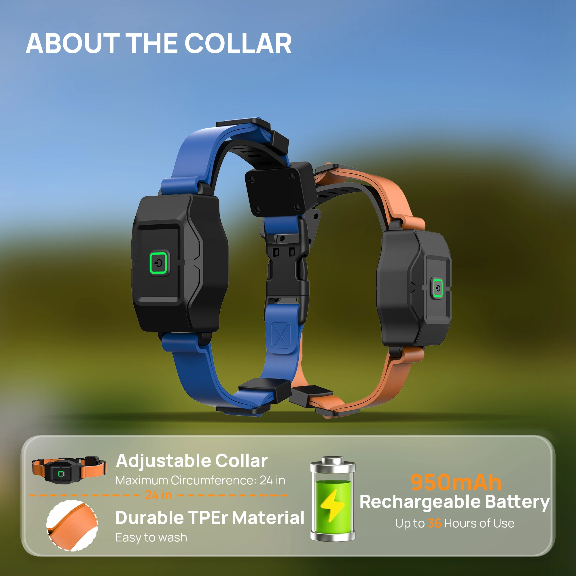 CC-PetPulse Portable GPS APP Multifunctional Pet Electronic Fence Dog Trainer GPS Wireless Electronic Fence Pet Smart Collar