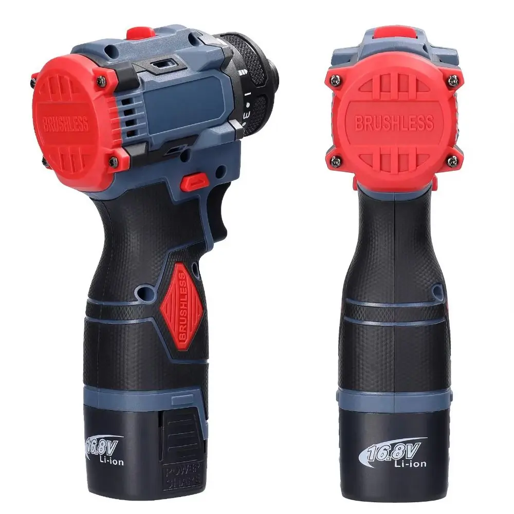 

Portable 18V 2in1 Electric Screwdriver 450W Interchangeable Head Wireless Screwdriver Brushless Motor Multi-function Power Tool