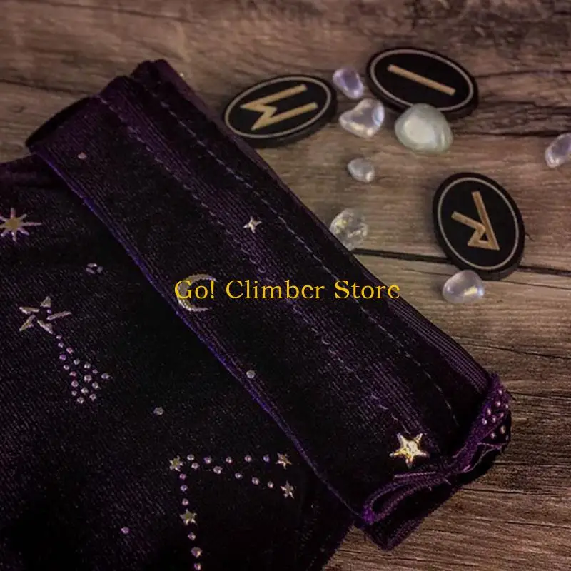 

Q84C Flannel Tarot Rune Bag Dices Drawstrings Bag Jewelry Pouches Organizers Hand Gift Bag for Storing Board Game Card