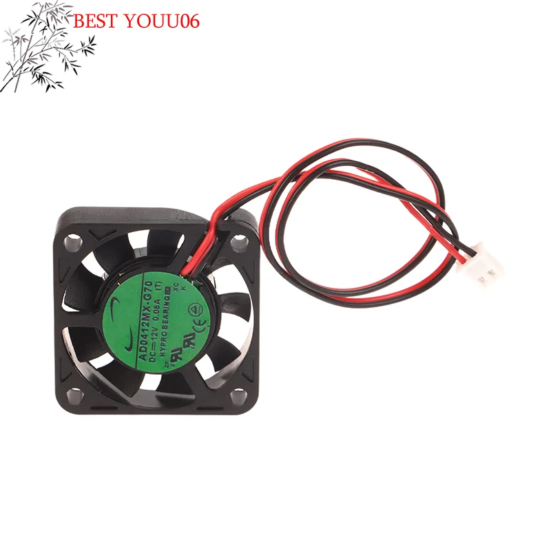 Hot New 40MM 4010 Cooler AD0412MX-G70 For 40*40*10MM DC12V 0.08A 2-Line Hydraulic Bearing Silent Cooling Fan