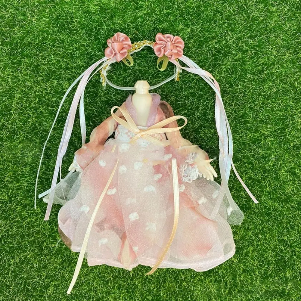 Children Girls Chinese Style Clothes DIY Ancient Costume Hanfu Clothing Fashion High-end Dress Up Skirt Suit 16~17cm