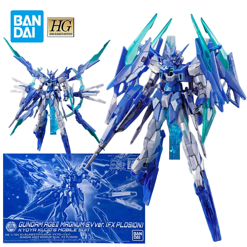 Bandai Gundam Model Kit Gundam Age2 Magnum Sv Ver. (FX Plosion) Anime Figures Collection Gunpla Mobile Suit Toys for Boys Gifts