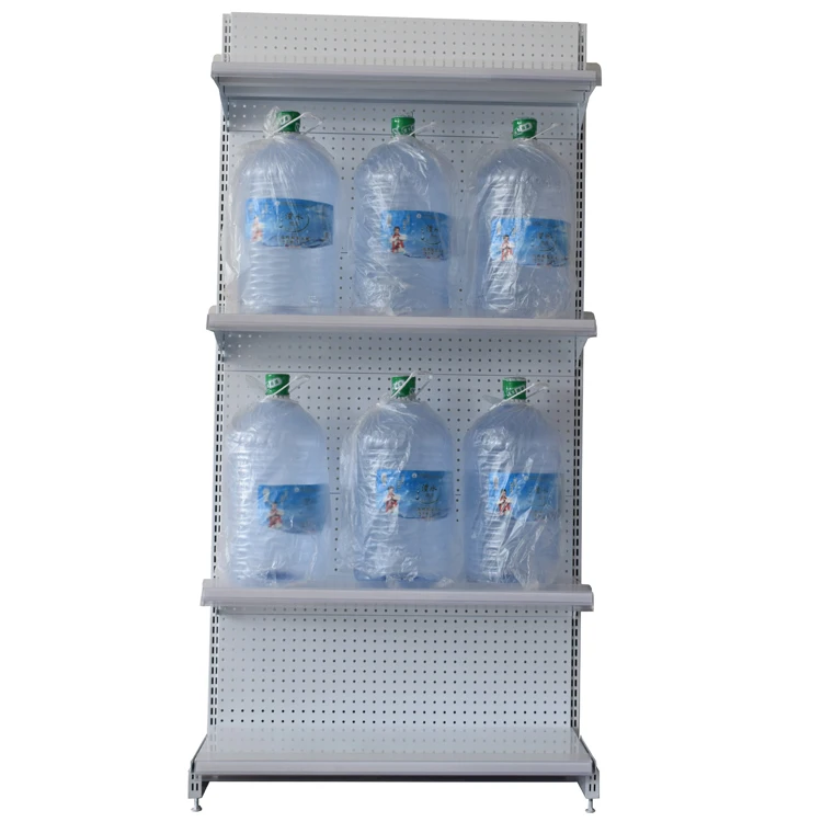 Adjustable Hole Board End Cap Rack Metal Supermarket Shelf For Tobacco Retail Store Merchandise Display