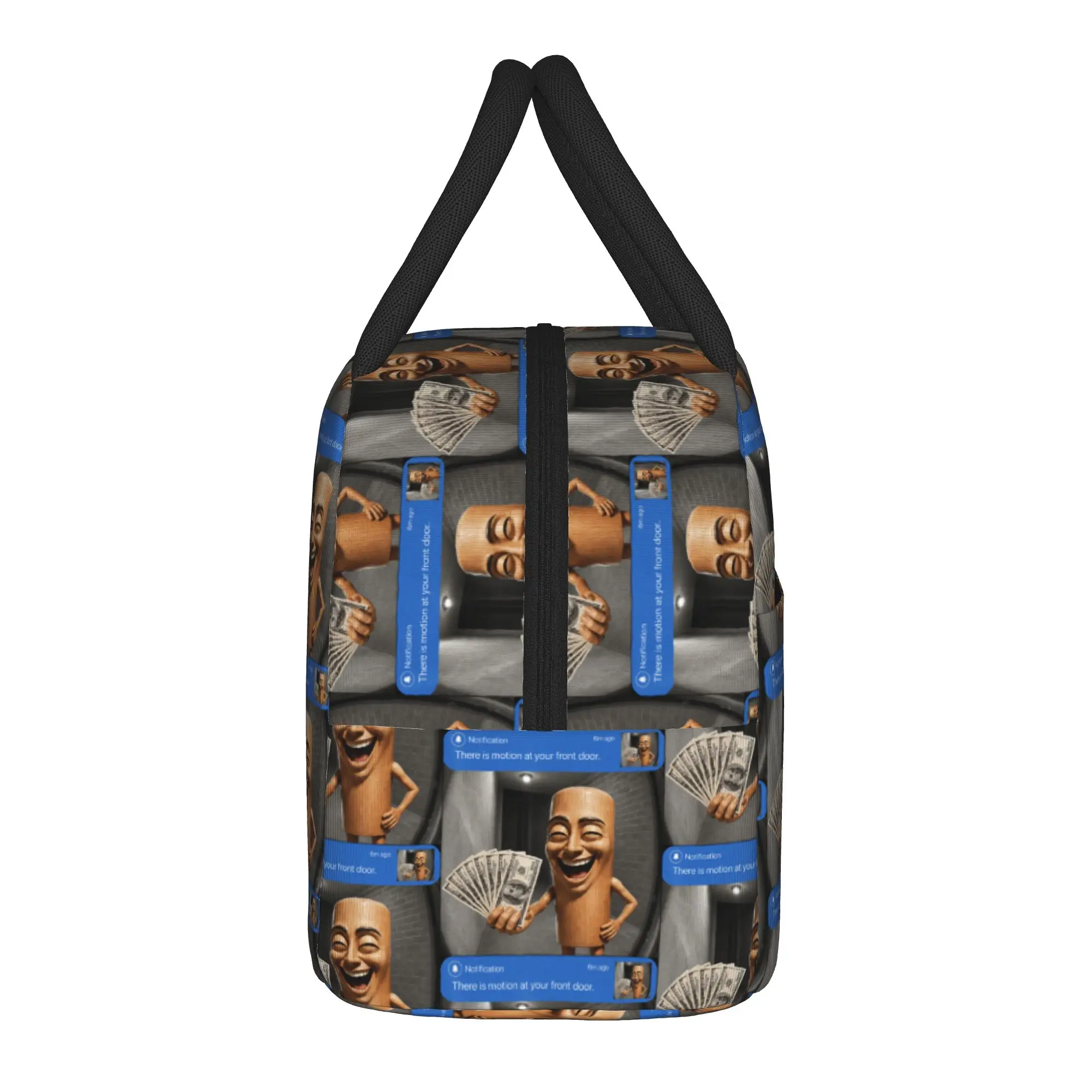 There is Motion At Your Front Door Tung Tung Sahur Lunch Bag Portable Lunch Box Cooler Bag Leisure Oxford Thermal Lunch Bags