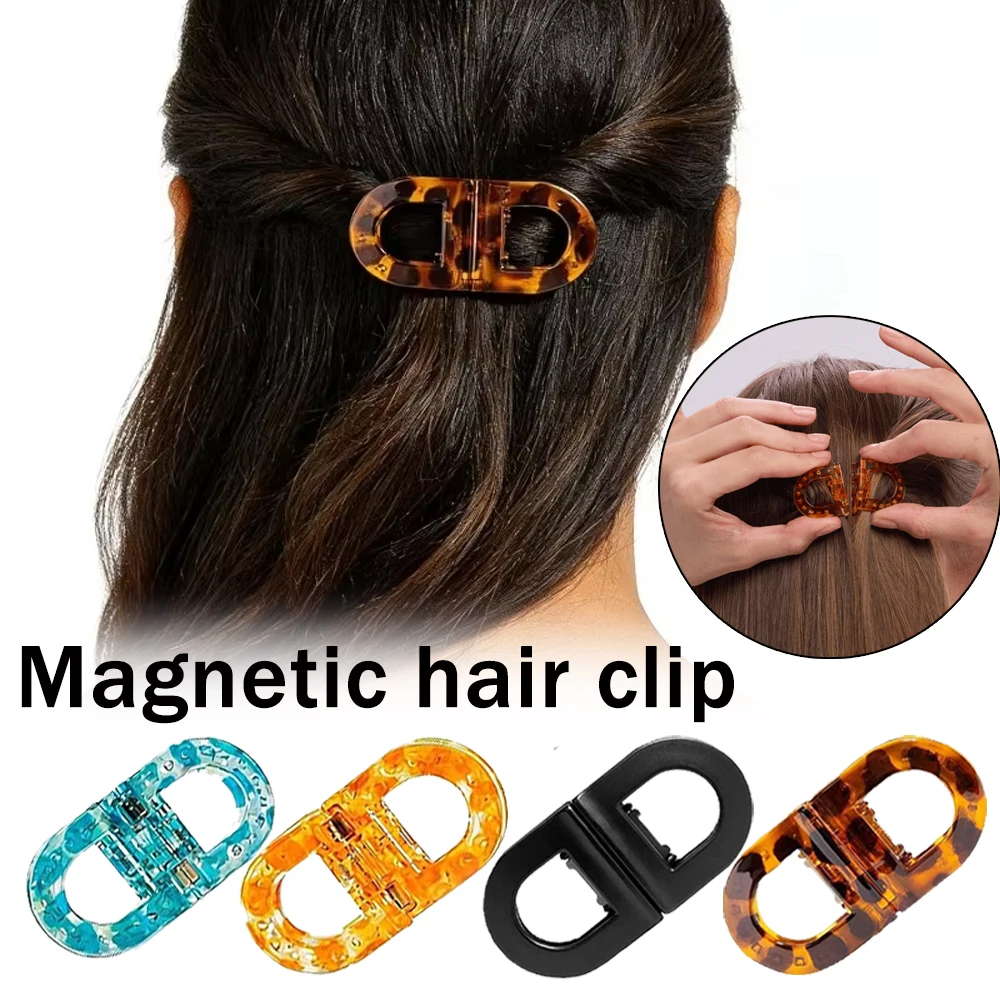 Pinza de pelo magnética inteligente Invisible de sujeción fuerte para cabello fino, accesorios de peinado diario, regalo práctico para mujer, 1-10 Uds.