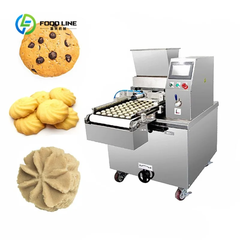 Cookie Extruder Machine Stainless Steel Adjustable Thickness Multi Pattern Nozzles Suitable for Bakery Factory Production
