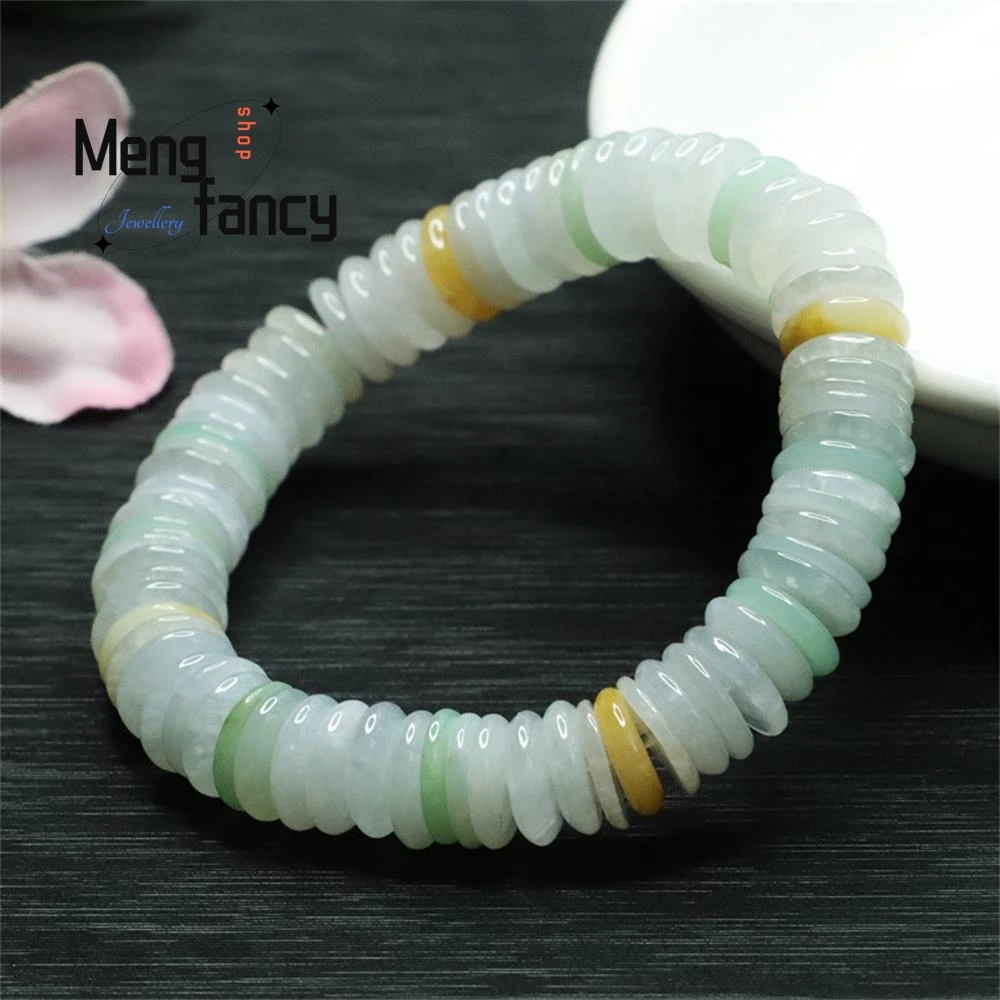 Natural Myanmar Jadeite Bracelet Peace Buckle Jade Bracelet Exquisite Elegant Simple High-grade Luxury Quality Fashion Jewelry