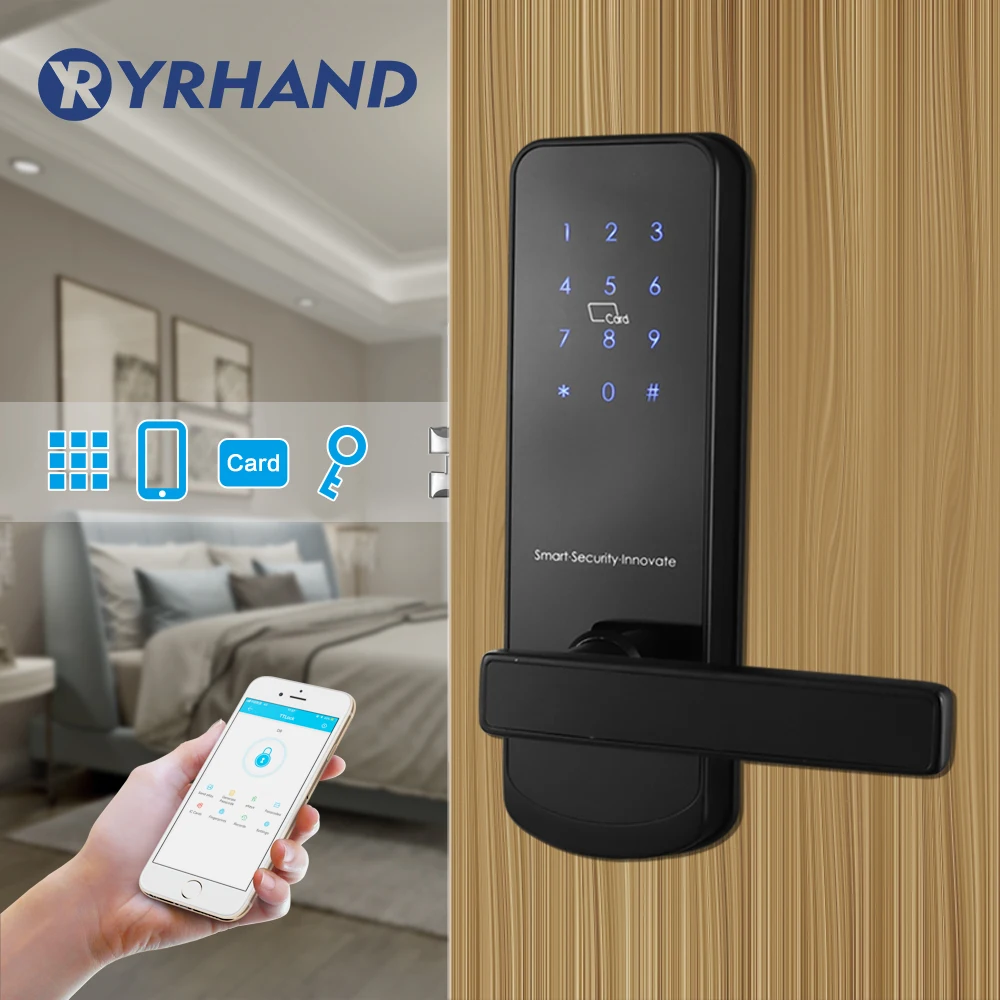 Electric Lock for Door Ttlock APP Smart Touch Screen Lock,Digital Code Keypad Deadbolt For Airbnb Hotel Apartment and Home