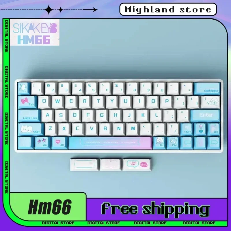 

Sikakeyb Hm66 Wired Mechanical Keyboard Magnetic Switch Hot Swap Keyboard RGB Backlit Keyboards E-Sports PC Gaming Keyboard Gift