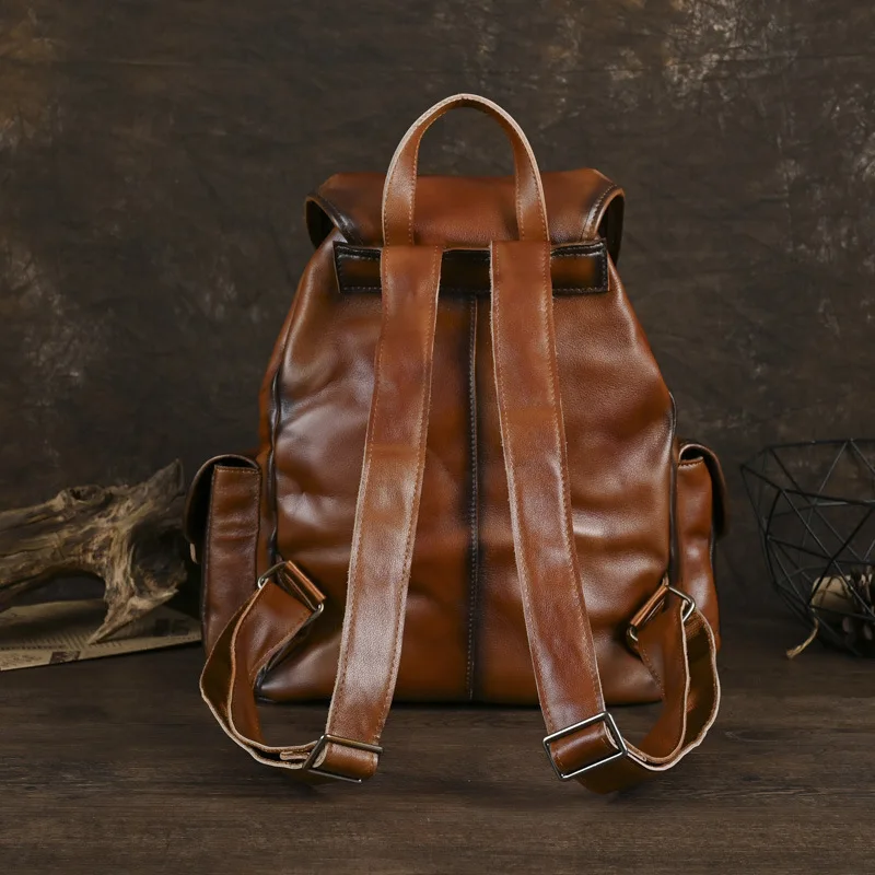 MOTAORA New Large Capacity Backpack For Women\'s Genuine Leather Business Travel Handbag Luxury Cowhide Casual Laptop Bag Unisex