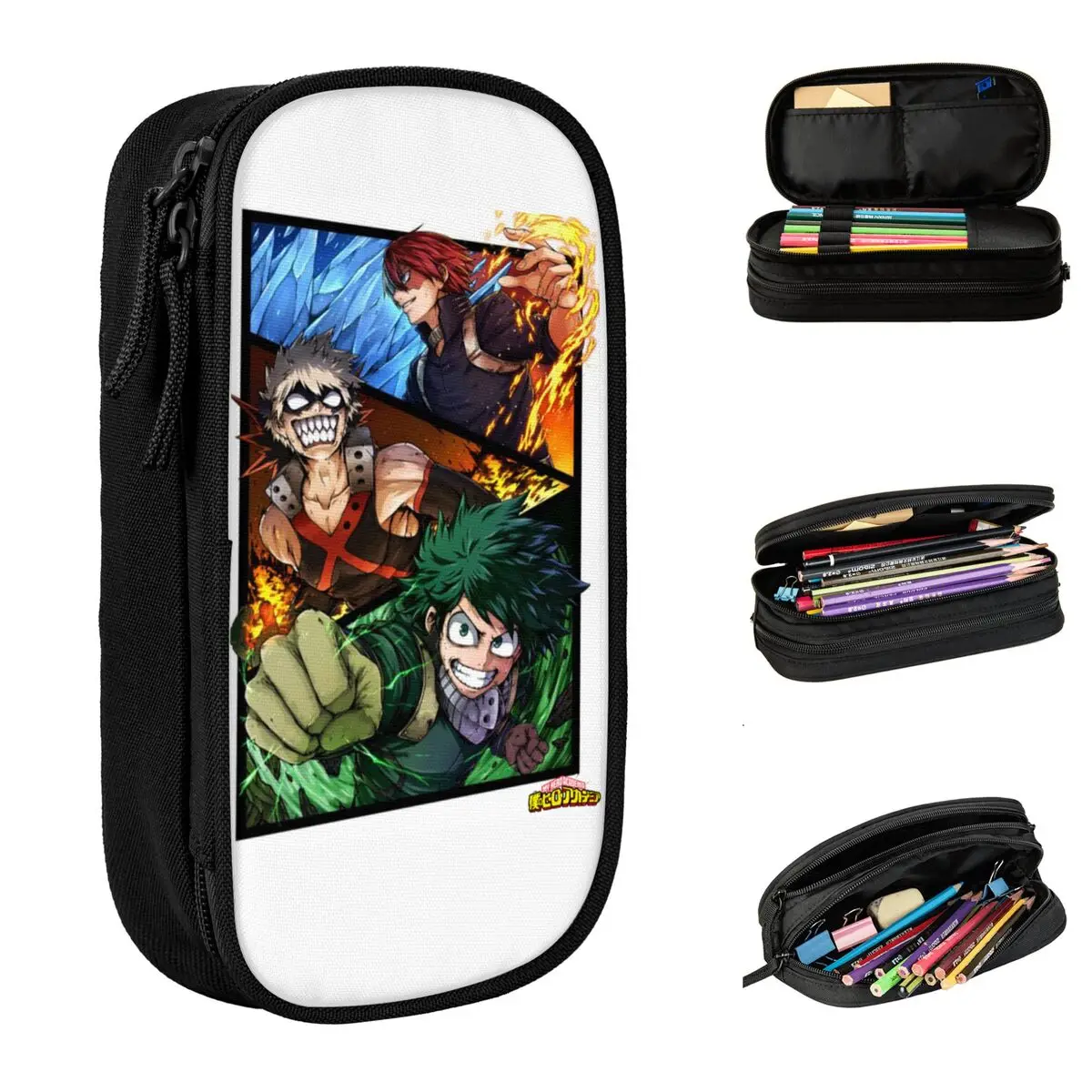 

Boku No Hero Academia - My Hero Academia Pencil Cases Fashion Pen Bags Girl Boy Big Capacity Students School Gift Pencilcases