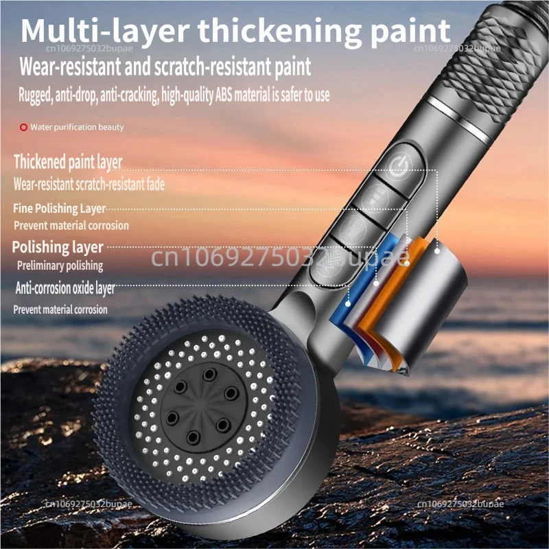 Spa Massage Handheld Shower Head for Bathroom Liquid Silicone Soft Brush Relieve Body Fatigue Neck Back Skin Exfoliating Sprayer view 5