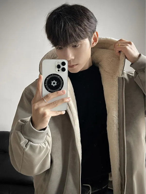 

Парная утепленная куртка из искусственной кожи с флисовой подкладкой и большим меховым воротником, женская повседневная одежда для подростков