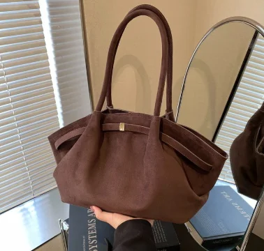 

Большие сумки-тоут из нубука, женские наплечные сумки, новинка весны 2026, корейская мода, ретро-стиль Y2K, сумки и клатчи