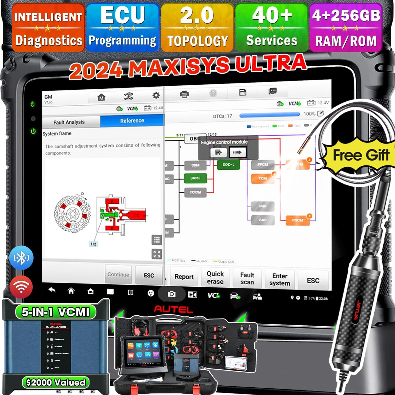 Autel MaxiSys Ultra Automotive Intelligent Diagnostic Tablet Tool With Advanced MaxiFlash VCMI