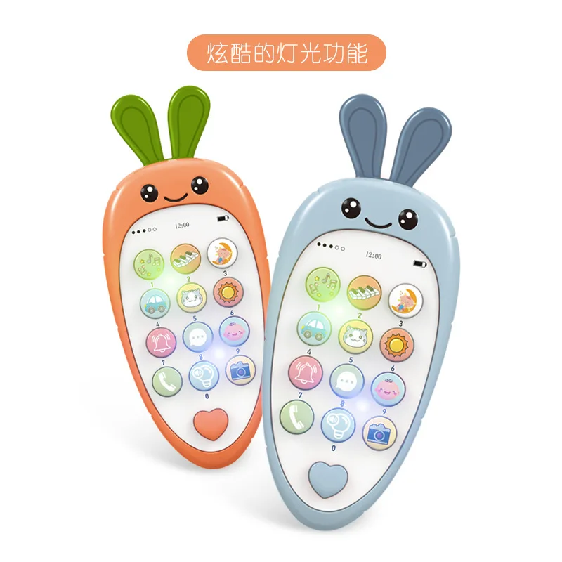 Simulated Biting Mobile Phone Intelligent Early Education Cartoon Puzzle Music Story Learning Telephone Toy Souptoys Telephone