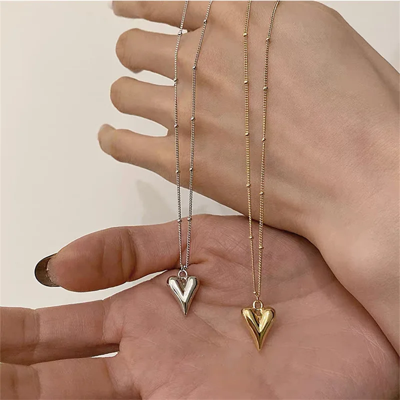 Vintage Goldfarbene Lange Ketten-Halsketten für Frauen Einfache Metallische Geometrische Perlen-Quasten-Choker Party Ästhetischer Schmuck – Detail 8