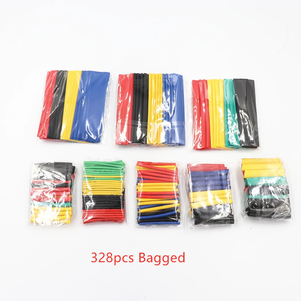 Polyolefin-Set, Schrumpfsortiment, Schrumpfschlauch, isolierte Kabelhülse 2: 1 Schlauch-Set, verpackt und verpackt, Schrumpfschlauch aus PVC