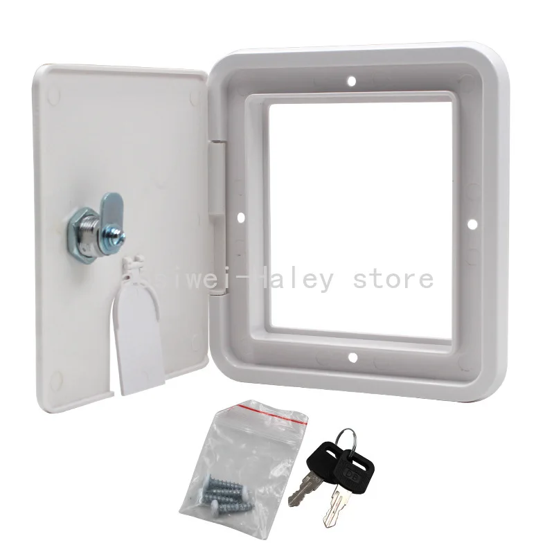 Marine Square Cable White Square Electric Cable & Key Slide Window for Boat Yacht RV Motorhome Camper