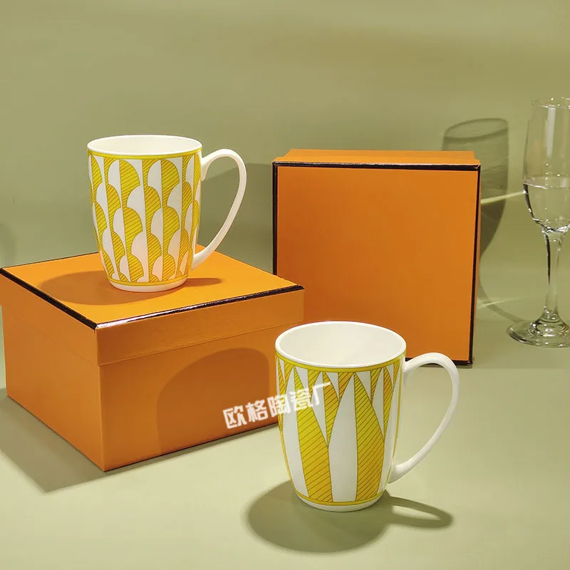 

Geometric Pattern Bone China Mug Modern Artisan Coffee Cup for Morning Sunshine and Study Break Elevating Daily Rituals