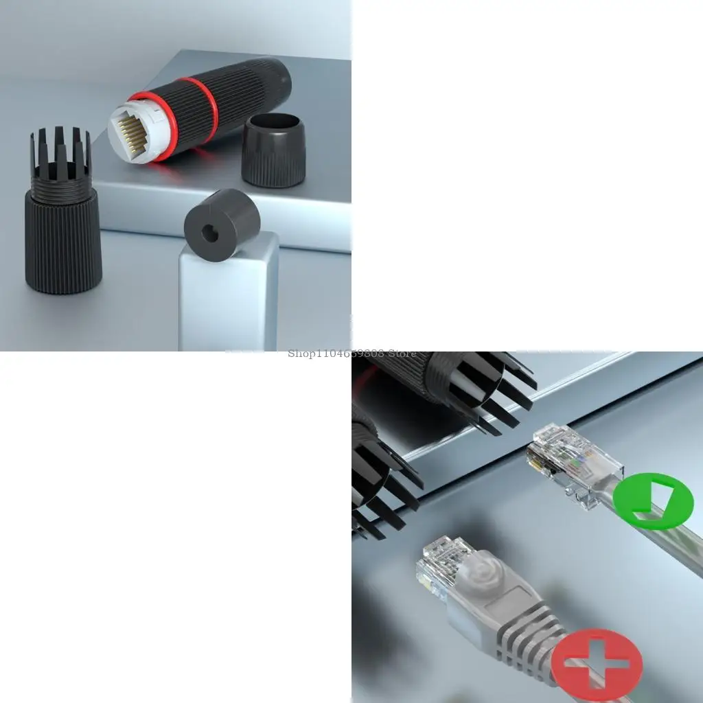 

RJ45 Waterproof Connector IP67 Ethernet Nondestructive Extender Connector