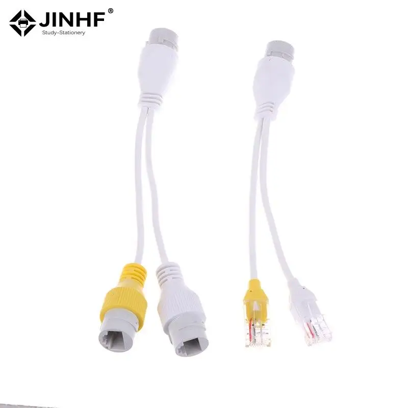 POE Splitter 2-in-1 Network Cabling Connector Three-way RJ45 Connector for Security Camera install Dual Purpose Poe Separator