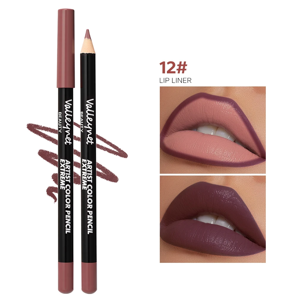 2 ชิ้น/เซ็ตชุดลิปสติกเมทัลลิกและลิปไลเนอร์, แต่งหน้าเต็มหน้า, กันน้ำติดทนนาน และเปล่งประกายเหมือนเอฟเฟกต์มุก