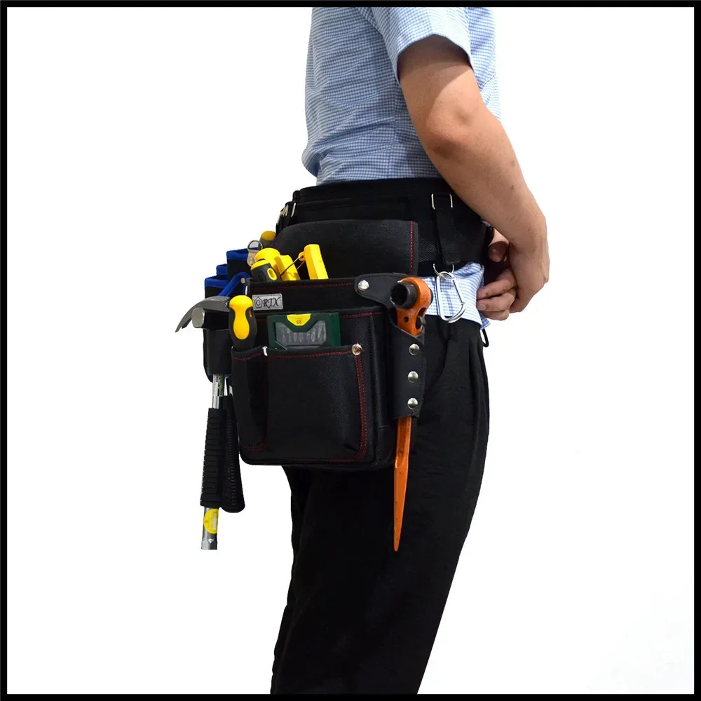 Professional Tool Belt Widened Waist Protector Belt Pouch Electrician Pouch Belt Bag Carpenter Box Storage Ferramentas