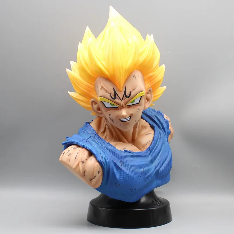 

New Dragon Ball Magic Vegeta 1:1 Half Bust Super Saiyan Anime Figure Action Figurine Model Collection Statue Desk Decor Toy Gift