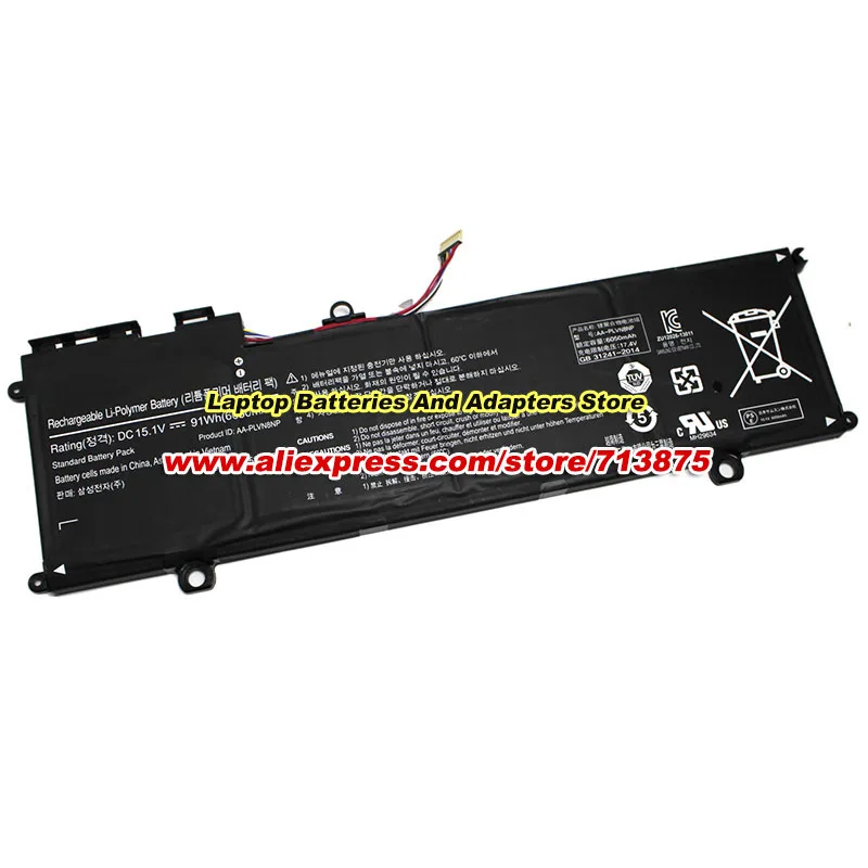 Genuine AA-PLVN8NP Battery for SAMSUNG ATIV Book 8 Touch 780Z5E 870Z5G 880Z5E NP770Z5E NP780Z5E NP870Z5E NP870Z5G NP880Z5E 91Wh