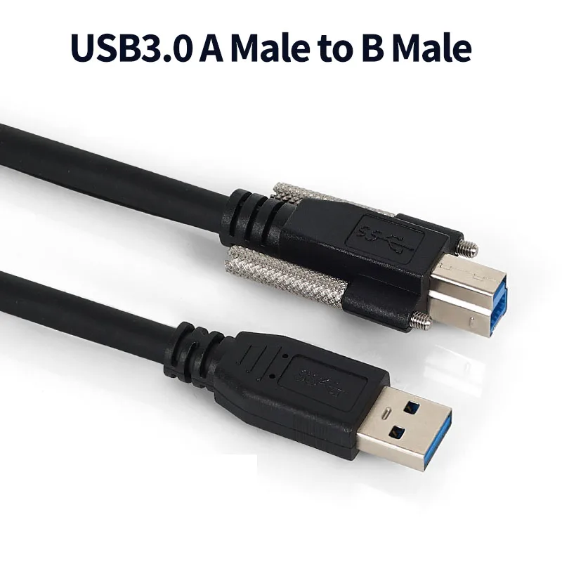 USB3.0 AM to BM High Flexible Drag Chain Shielded Cable High Speed Anti-interference Industrial Machine Vision Camera Data Wire